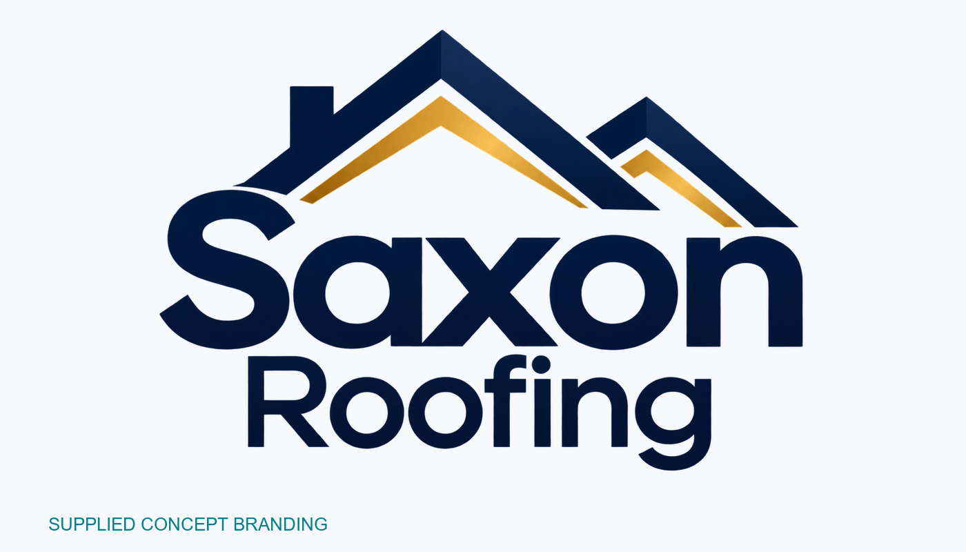 Saxon Roofing — supplied concept branding.